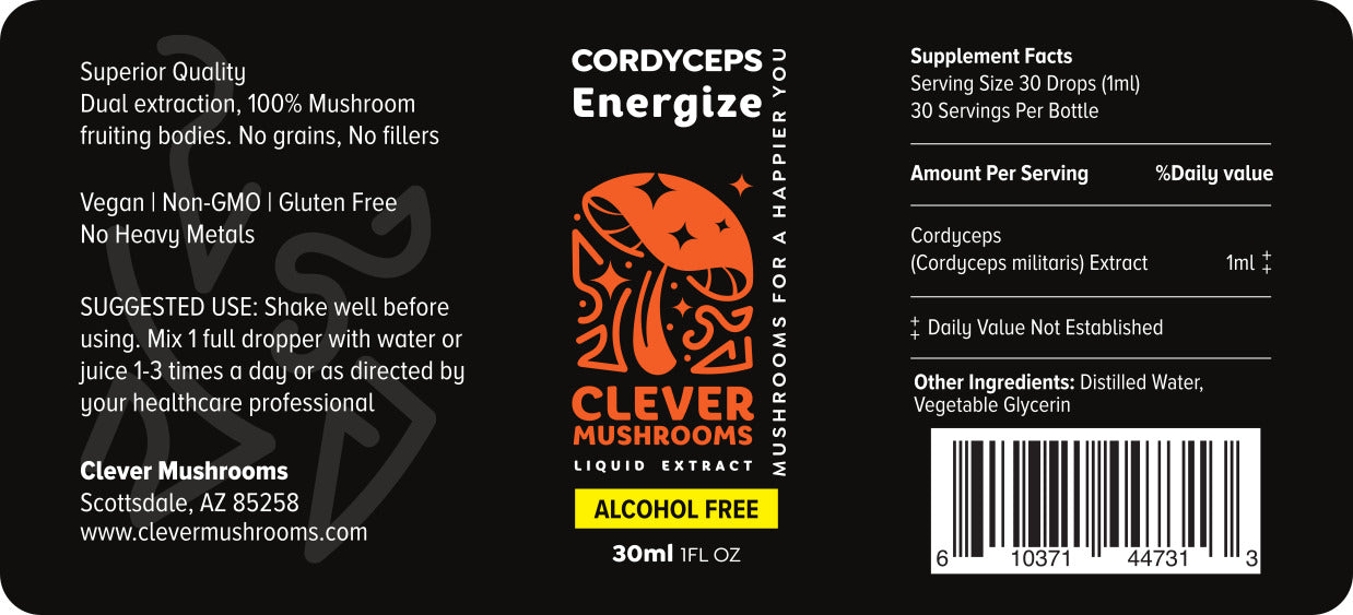 Cordyceps Mushroom Tincture - Alcohol Free