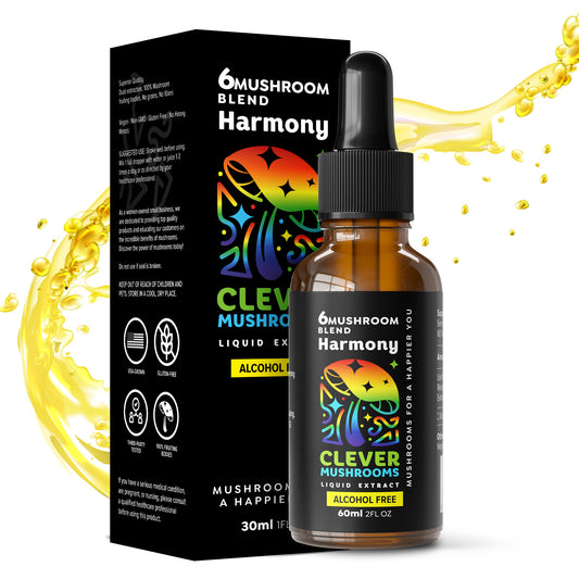 Our tinctures are derived from 100% fruiting bodies of mushrooms, sustainably grown in the USA to ensure superior quality and potency. Utilizing a dual extraction process, we capture both water and alcoh0l-soluble compounds, maximizing bioavailability for an optimal experience.