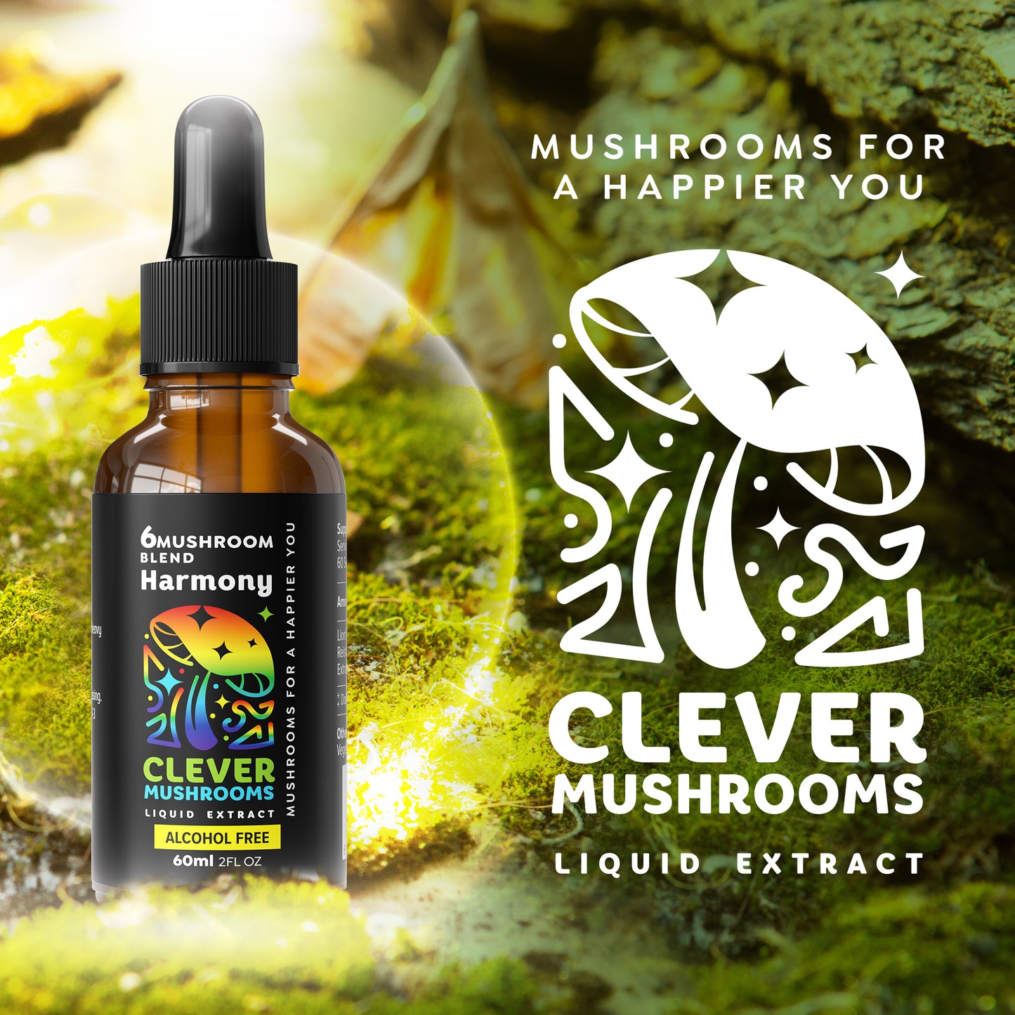 6 Blend Multi-Mushroom Tincture - Alcohol Free