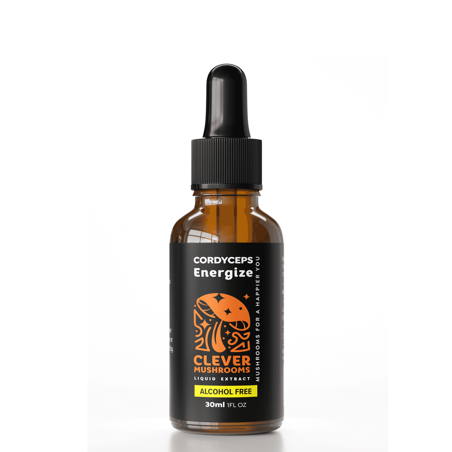 Cordyceps Mushroom Extract 30ml Dropper Bottle - Natural Energy Booster