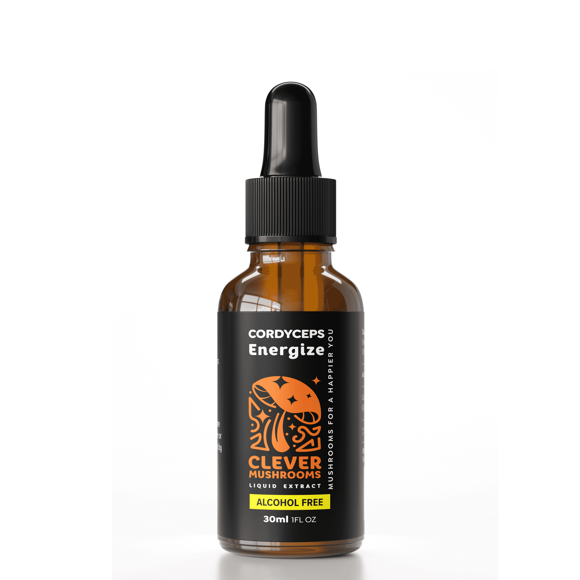 Cordyceps Mushroom Extract 30ml Dropper Bottle - Natural Energy Booster